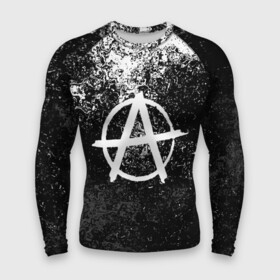 Мужской рашгард 3D с принтом АНАРХИЯ в Ухте,  |  | Тематика изображения на принте: anarchy | анархия | анархо коммунизм | граффити | символ | стена | череп