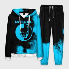 Мужской костюм 3D с принтом Pitbull в Ухте, 100% полиэстер | Манжеты и пояс оформлены тканевой резинкой, двухслойный капюшон со шнурком для регулировки, карманы спереди | 