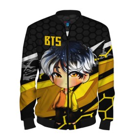 Мужской бомбер 3D с принтом BTS в Ухте, 100% полиэстер | застегивается на молнию, по бокам два кармана без застежек, по низу бомбера и на воротнике - эластичная резинка | bangtanboys | blackpink | bts | btsarmy | jhope | jimin | jin | jungkook | kimtaehyung | kpop | suga | taehyung | бтс | кпоп