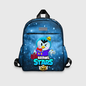 Детский рюкзак 3D с принтом BRAWL STARS MR.P в Ухте, 100% полиэстер | лямки с регулируемой длиной, сверху петелька, чтобы рюкзак можно было повесить на вешалку. Основное отделение закрывается на молнию, как и внешний карман. Внутри дополнительный карман. По бокам два дополнительных кармашка | Тематика изображения на принте: 8 bit | 8 бит | bibi | brawl stars | crow | el brown | leon | leon shark | max | mr.p | sally leon | shark | stars | virus | werewolf | акула | биби | вирус | ворон | леон | оборотень | пингвин
