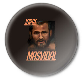 Значок с принтом Jorge Masvidal в Ухте,  металл | круглая форма, металлическая застежка в виде булавки | Тематика изображения на принте: gamebred | jorge masvidal | masvidal | mma | ufc | масвидаль | мма | хорхе масвидаль
