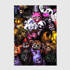 Постер Five Nights At Freddys: в Ухте, 100% бумага
 | бумага, плотность 150 мг. Матовая, но за счет высокого коэффициента гладкости имеет небольшой блеск и дает на свету блики, но в отличии от глянцевой бумаги не покрыта лаком | 5 ночей | 5 ночей с фредди | 5 ночей с фреди | five nights at freddys | fnaf | foxy | аниматроники | игра | компьютерная игра | пять ночей с фредди | фокси | фредди | фреди | чика