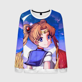 Мужской свитшот 3D с принтом SAILOR MOON в Ухте, 100% полиэстер с мягким внутренним слоем | круглый вырез горловины, мягкая резинка на манжетах и поясе, свободная посадка по фигуре | Тематика изображения на принте: anime | japan | manga | sailor moon | аниме | девочка | девушка | лунная призма | манга | сейлор мун | сэйлор мун | япония