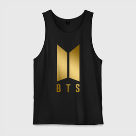Мужская майка хлопок с принтом BTS GOLD | ЗОЛОТОЙ БТС (Z) в Ухте, 100% хлопок |  | bangtan boys | bt21 | bts | rm | бтс | ви | джей хоуп | джонгук | сюга | чимин | чин