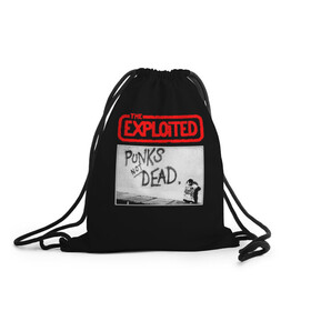 Рюкзак-мешок 3D с принтом Punks Not Dead в Ухте, 100% полиэстер | плотность ткани — 200 г/м2, размер — 35 х 45 см; лямки — толстые шнурки, застежка на шнуровке, без карманов и подкладки | Тематика изображения на принте: art | punk | punks not dead | rock | sons of anarchy | анархия | арт | группа | егор летов | логотип | музыка | надпись | панк | панк рок | прикольная | рок | свобода | хаос