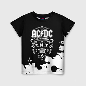 Детская футболка 3D с принтом AC/DC T.N.T. в Ухте, 100% гипоаллергенный полиэфир | прямой крой, круглый вырез горловины, длина до линии бедер, чуть спущенное плечо, ткань немного тянется | ac dc | acdc | acdc ас дс | angus | back in black | highway to hell | mckinnon | young | австралийская | ангус янг | ас дс | асдс | блюз | в форме | гитара | группа | крис слэйд | метал | молния | музыка | п | певец | рок | рок н ролл