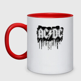 Кружка двухцветная с принтом AC/DC в Ухте, керамика | объем — 330 мл, диаметр — 80 мм. Цветная ручка и кайма сверху, в некоторых цветах — вся внутренняя часть | ac dc | acdc | acdc ас дс | angus | back in black | highway to hell | mckinnon | young | австралийская | ангус янг | ас дс | асдс | блюз | в форме | гитара | группа | крис слэйд | метал | молния | музыка | п | певец | рок | рок н ролл