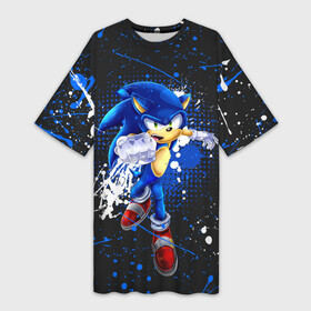 Платье-футболка 3D SONIC: в Ухте,  |  | animal | games | hedgehog | sega | sonic | speed | speed sonic | быстрый ёж | ёж | ёжик | игры | персонаж | сега | синий ёж | скорость | соник