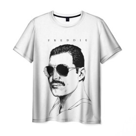 Мужская футболка 3D с принтом Queen в Ухте, 100% полиэфир | прямой крой, круглый вырез горловины, длина до линии бедер | freddie mercury | queen | quen | the show must go on | we are the champions | богемская рапсодия | глэм | группа | квин | королева | куин | меркури | меркьюри | музыкант | мэркури | певец | песня | поп | рок | фаррух булсара | фредди