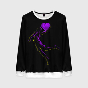 Женский свитшот 3D с принтом Love Basketball в Ухте, 100% полиэстер с мягким внутренним слоем | круглый вырез горловины, мягкая резинка на манжетах и поясе, свободная посадка по фигуре | 08 | 24 | 8 | angeles | basketball | bryant | gigi | goat | kobe | lakers | legend | logo | los | mamba | nba | rip | sport | баскетбол | брайант | коби | легенда | мамба | спорт
