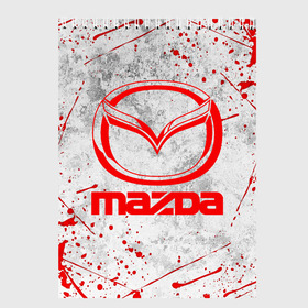 Скетчбук с принтом MAZDA RED LOGO в Ухте, 100% бумага
 | 48 листов, плотность листов — 100 г/м2, плотность картонной обложки — 250 г/м2. Листы скреплены сверху удобной пружинной спиралью | auto | mazda | mps | sport | авто | автомобиль | автомобильные | бренд | мазда | марка | машины | мпс | спорт