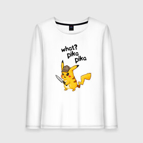Женский лонгслив хлопок PIKACHU: в Ухте, 100% хлопок | | mause покемон | mouse | pika | pika pika | pikachu | pikachu mouse | what | what пикачу | вредина | молния | мышь | мышь пикачу | пика | пика пика | пикачу | покемон | покемон мышь