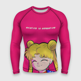 Мужской рашгард 3D с принтом EXISTING IS EXHAUSTING в Ухте,  |  | anime | japan | manga | sailor moon | аниме | девочка | девушка | лунная призма | манга | сейлор мун | сэйлор мун | япония