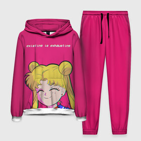 Мужской костюм 3D (с толстовкой) с принтом EXISTING IS EXHAUSTING в Ухте,  |  | anime | japan | manga | sailor moon | аниме | девочка | девушка | лунная призма | манга | сейлор мун | сэйлор мун | япония