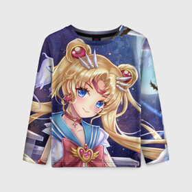 Детский лонгслив 3D SAILOR MOON: в Ухте, 100% полиэстер | длинные рукава, круглый вырез горловины, полуприлегающий силуэт
 | anime | halloween | japan | manga | sailor moon | аниме | девочка | девушка | лунная призма | манга | сейлор мун | сэйлор мун | хеллоуин | хэллоуин | япония