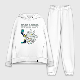Женский костюм хлопок Oversize с принтом SONIC (Silver) в Ухте,  |  | amy rose | hedgehog | sega | silver | доктор эггман | ёж соник | ехидна наклз | метал соник | сега | сильвер | соник