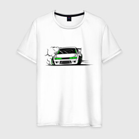 Мужская футболка хлопок с принтом Street racing Drift в Ухте, 100% хлопок | прямой крой, круглый вырез горловины, длина до линии бедер, слегка спущенное плечо. | Тематика изображения на принте: auto | check point | city style | drift | jdm | street racing | авто | автомобиль | ам | гонщик | дрифт | ждм | машина | скорость | стритрейсеры | уличные гонки