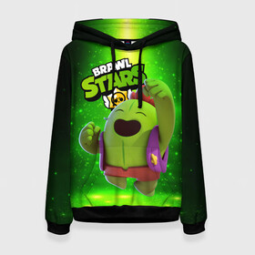 Женская толстовка 3D brawn stars Spike Спайк: в Ухте, 100% полиэстер  | двухслойный капюшон со шнурком для регулировки, мягкие манжеты на рукавах и по низу толстовки, спереди карман-кенгуру с мягким внутренним слоем. | brawl | brawl stars | brawlstars | brawl_stars | jessie | poco | бравл | бравлстарс | поко