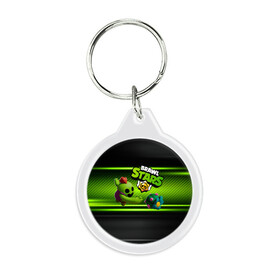 Брелок круглый brawn stars Spike Спайк: в Ухте, пластик и полированная сталь | круглая форма, металлическое крепление в виде кольца | brawl | brawl stars | brawlstars | brawl_stars | jessie | poco | бравл | бравлстарс | поко