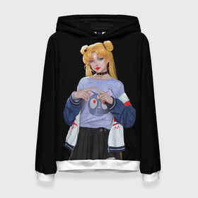 Женская толстовка 3D с принтом СЕЙЛОР МУН в Ухте, 100% полиэстер  | двухслойный капюшон со шнурком для регулировки, мягкие манжеты на рукавах и по низу толстовки, спереди карман-кенгуру с мягким внутренним слоем. | anime | japan | manga | sailor moon | аниме | девочка | девушка | лунная призма | манга | сейлор мун | сэйлор мун | япония