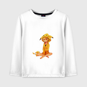 Детский лонгслив хлопок Пика пика: в Ухте, 100% хлопок | круглый вырез горловины, полуприлегающий силуэт, длина до линии бедер | art | pikachu | pikapika | pokemon | десткая одежда | детектив | женская | игра | картина | мужская | пика | пикачу | подарок | покемон | фильм