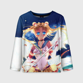 Детский лонгслив 3D SAILOR MOON: в Ухте, 100% полиэстер | длинные рукава, круглый вырез горловины, полуприлегающий силуэт
 | anime | japan | manga | sailor moon | аниме | девочка | девушка | лунная призма | манга | сейлор мун | сэйлор мун | япония