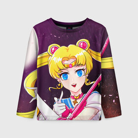 Детский лонгслив 3D Sailor Moon: в Ухте, 100% полиэстер | длинные рукава, круглый вырез горловины, полуприлегающий силуэт
 | anime | japan | manga | sailor moon | аниме | девочка | девушка | луна | лунная призма | манга | сейлор мун | сэйлор мун | япония