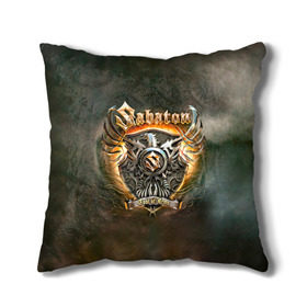 Подушка 3D с принтом Sabaton в Ухте, наволочка – 100% полиэстер, наполнитель – холлофайбер (легкий наполнитель, не вызывает аллергию). | состоит из подушки и наволочки. Наволочка на молнии, легко снимается для стирки | battle | panzerkampf | primo victoria | sabaton | the art of war | the great war | атака мертвецов | бисмарк | броден | войны | группа | йоаким | латный ботинок | метал | ночные ведьмы | пауэр | рок | рыцарские доспехи | сабатон