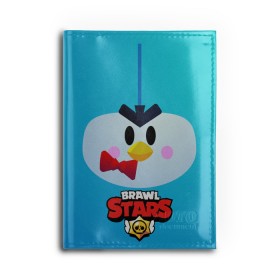 Обложка для автодокументов с принтом Brawl Stars Penguin в Ухте, натуральная кожа |  размер 19,9*13 см; внутри 4 больших “конверта” для документов и один маленький отдел — туда идеально встанут права | Тематика изображения на принте: penguin | pengvin | pingvin | пенгвин | пингвин
