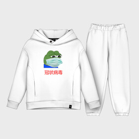Детский костюм хлопок Oversize с принтом КОРОНАВИРУС в Ухте,  |  | covid 19. | ncov | коронавирус | коронавирус в китае | коронавирус россия
