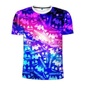 Мужская футболка 3D спортивная с принтом MARSMELLO в Ухте, 100% полиэстер с улучшенными характеристиками | приталенный силуэт, круглая горловина, широкие плечи, сужается к линии бедра | christopher comstock | dj | fortnite | game | gamer | marshmello | music | диджей | игры | клубная музыка | клубняк | крис комсток | маршмеллоу | музыка | фортнайт