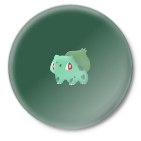 Значок с принтом Pokemon Bulbasaur в Ухте,  металл | круглая форма, металлическая застежка в виде булавки | Тематика изображения на принте: pokemon | аниме | покемон | снорлакс
