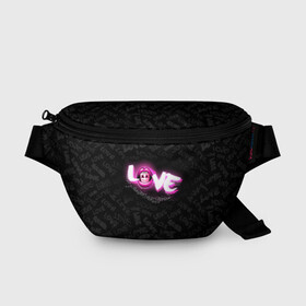 Поясная сумка 3D с принтом Love M (Oko) в Ухте, 100% полиэстер | плотная ткань, ремень с регулируемой длиной, внутри несколько карманов для мелочей, основное отделение и карман с обратной стороны сумки застегиваются на молнию | dj | love | marshmello | oko | губы | диджей | дочке | женщине | зефир | идея | коллаж | лайк | любовь | маршмелло | маршмеллоу | маршмело | музыка | око | подруге | прикольный | рот | сестре | слова | язык