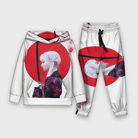 Детский костюм 3D (с толстовкой) с принтом Самурай в Ухте,  |  | воин | рисунок | сакура | самурай. девушка