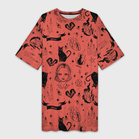 Платье-футболка 3D с принтом Приключения Сабрины в Ухте,  |  | archie comics | chilling adventures of sabrina | vdsvar | warner bros. television | ведьма | кирнан шипка | леденящие душу приключения сабрины | сабрина спеллман | салем