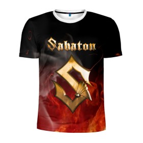 Мужская футболка 3D спортивная с принтом SABATON в Ухте, 100% полиэстер с улучшенными характеристиками | приталенный силуэт, круглая горловина, широкие плечи, сужается к линии бедра | sabaton | skull | даниель муллбак | йоаким броден | крис рёланд | оскар монтелиус | пэр сундстрём | рикард сунден | сабатон | скелет | тоббе энглунд | томми юханссон | ханнес ван дал | черепа