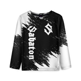 Детский лонгслив 3D с принтом SABATON в Ухте, 100% полиэстер | длинные рукава, круглый вырез горловины, полуприлегающий силуэт
 | sabaton | skull | даниель муллбак | йоаким броден | крис рёланд | оскар монтелиус | пэр сундстрём | рикард сунден | сабатон | скелет | тоббе энглунд | томми юханссон | ханнес ван дал | черепа