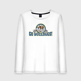 Женский лонгслив хлопок с принтом GO BULLDOGS в Ухте, 100% хлопок |  | Тематика изображения на принте: cw | go bulldogs | jughead | pop s | riverdale | vdgerir | ривердейл | сидаб
