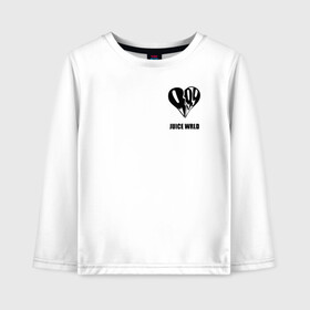 Детский лонгслив хлопок с принтом JUICE WRLD в Ухте, 100% хлопок | круглый вырез горловины, полуприлегающий силуэт, длина до линии бедер | eminem | juice wrld | marshall bruce mathers | rap | зарубежный реп | маршалл брюс мэтерс | музыка | реп | рэпер | эминем