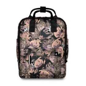 Женский рюкзак 3D Juice WRLD: в Ухте, 100% полиэстер | лямки с регулируемой длиной, сверху ручки, чтобы рюкзак нести как сумку. Основное отделение закрывается на молнию, как и внешний карман. Внутри два дополнительных кармана, один из которых закрывается на молнию. По бокам два дополнительных кармашка, куда поместится маленькая бутылочка
 | juice wrld | rap | raper | блевота | голова | лицо | паттерн | репер | рэп