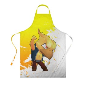 Фартук 3D с принтом BRAWL STARS CROW в Ухте, 100% полиэстер | общий размер — 65 х 85 см, ширина нагрудника — 26 см, горловина — 53 см, длина завязок — 54 см, общий обхват в поясе — 173 см. Принт на завязках и на горловине наносится с двух сторон, на основной части фартука — только с внешней стороны | android | brawl stars | colt | crow | games | leon | penny | shelly | spike | wanted | брав | бравл старс | звезды | игры | мобильные игры | старс