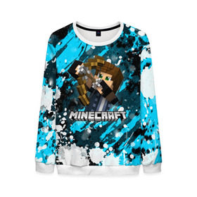 Мужской свитшот 3D с принтом Minecraft / Майнкрафт в Ухте, 100% полиэстер с мягким внутренним слоем | круглый вырез горловины, мягкая резинка на манжетах и поясе, свободная посадка по фигуре | creeper | earth | game | minecraft | minecraft earth | блоки | грифер | игры | квадраты | компьютерная игра | крипер | маинкрафт | майн | майнкравт | майнкрафт