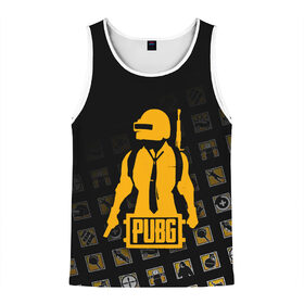 Мужская майка 3D с принтом PUBG в Ухте, 100% полиэстер | круглая горловина, приталенный силуэт, длина до линии бедра. Пройма и горловина окантованы тонкой бейкой | playerunknown s battlegrounds | pubg | pubg mobile | пабг | пабг лайт | пабг мобайл | пубг мобайл | пубг.