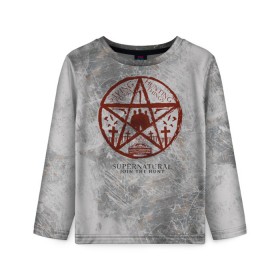 Детский лонгслив 3D с принтом Supernatural в Ухте, 100% полиэстер | длинные рукава, круглый вырез горловины, полуприлегающий силуэт
 | supernatural | vdzabma | сверхъестественное