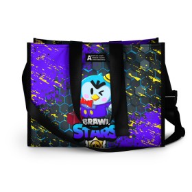 Сумка-шоппер 3D с принтом BRAWL STARS MR.P. в Ухте, 100% полиэстер | застегивается на металлическую кнопку; внутренний карман застегивается на молнию. Стенки укреплены специальным мягким материалом, чтобы защитить содержимое от несильных ударов
 | bea | bibi | brawl stars | colt | crow | el brown | leon | leon shark | max | mr.p | nita | sally leon | shark | акула | беа | берли | биби | бравл старс | ворон | кольт | леон | леон акула | макс | нита | шелли