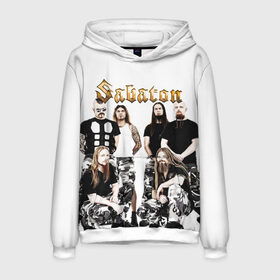Мужская толстовка 3D с принтом SABATON в Ухте, 100% полиэстер | двухслойный капюшон со шнурком для регулировки, мягкие манжеты на рукавах и по низу толстовки, спереди карман-кенгуру с мягким внутренним слоем. | sabaton | даниель муллбак | йоаким броден | крис рёланд | оскар монтелиус | пэр сундстрём | рикард сунден | сабатон | тоббе энглунд | томми юханссон | ханнес ван дал