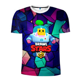 Мужская футболка 3D спортивная с принтом BRAWL STARS (SPROUT) [5] в Ухте, 100% полиэстер с улучшенными характеристиками | приталенный силуэт, круглая горловина, широкие плечи, сужается к линии бедра | 8 bit | android | brawl | brawl stars | clash | clash royale | game | leon | royale | sprout | stars | андроид | игра | кольт | леон | мобильные игры | спраут