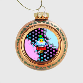 Стеклянный ёлочный шар с принтом BRAWL STARS (SPROUT) [11] в Ухте, Стекло | Диаметр: 80 мм | 8 bit | android | brawl | brawl stars | clash | clash royale | game | leon | royale | sprout | stars | андроид | игра | кольт | леон | мобильные игры | спраут