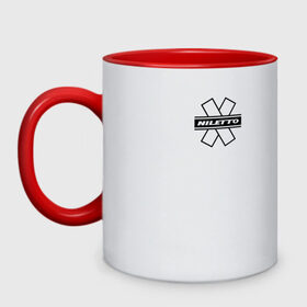 Кружка двухцветная с принтом NILETTO. в Ухте, керамика | объем — 330 мл, диаметр — 80 мм. Цветная ручка и кайма сверху, в некоторых цветах — вся внутренняя часть | Тематика изображения на принте: niletto | rap | данила прытков | любимка | музыка | нилетто | певец | реп