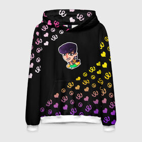 Мужская толстовка 3D с принтом Jojo diamond в Ухте, 100% полиэстер | двухслойный капюшон со шнурком для регулировки, мягкие манжеты на рукавах и по низу толстовки, спереди карман-кенгуру с мягким внутренним слоем. | bizarre adventure | diamond | jjba | jojo | josuke | алмаз | аниме | джоджо | джоске | оняме